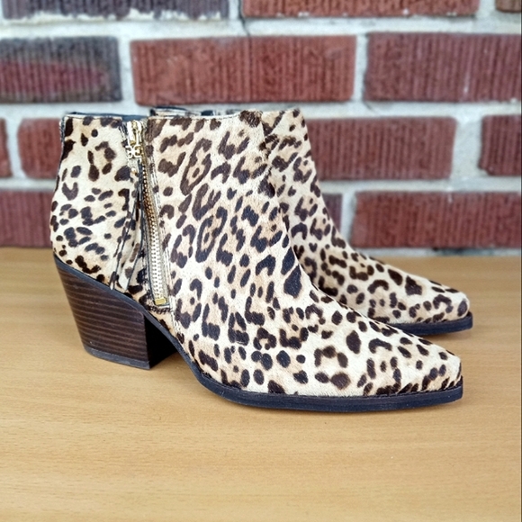 Sam Edelman Shoes - NWT Sam Edelman 'Walden' Genuine Calf Hair Stacked Heel Booties in Leopard Sz. 8